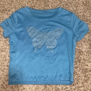 Rhinestone baby tee.